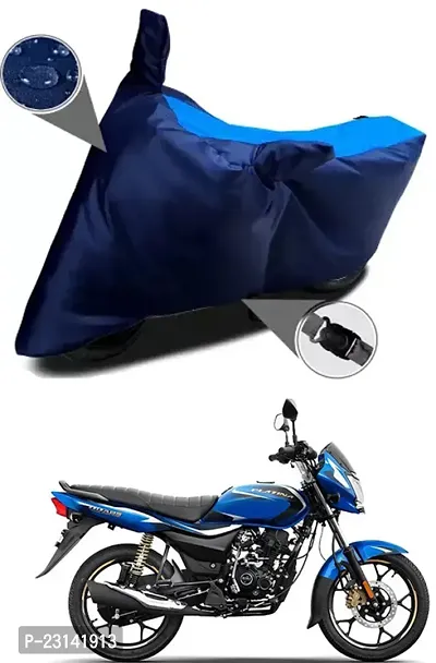 RONISH Waterproof Two Wheeler Cover (Black,Blue) For Bajaj Platina 110_t49-thumb0