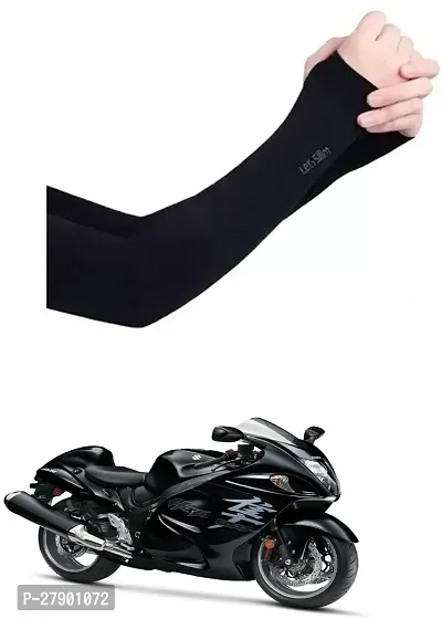 Stylish Breathable and Stretchable Arm Sleeve With Thumb Hole For Suzuki Hayabusa-thumb0