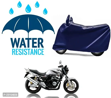 Classic Plain Two Wheeler Cover Blue For Honda CB 400