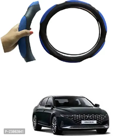 RONISH Car Steeing Cover/Black,Blue Steering Cover For Hyundai Grandeur-thumb0