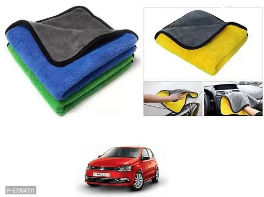 Car Cleaning Microfiber Cloth Pack Of 2 Multicolor For Volkswagen Polo GT