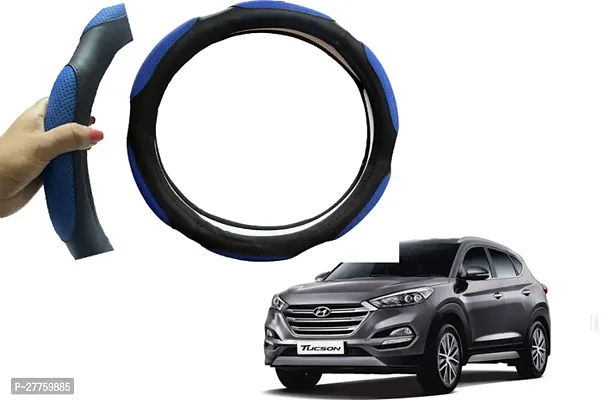 Car Steering Cover Blue 6G Heat Resistant For Hyundai Tucson Facelift