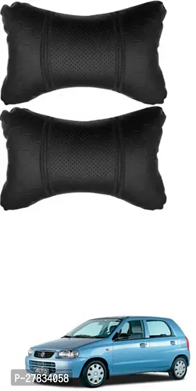 Comfortable Car Neckrest Pillow Black Football Design For Maruti Suzuki Alto