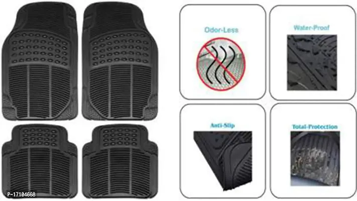 RONISH Black Rubber car Floor Foot mat for MU-7