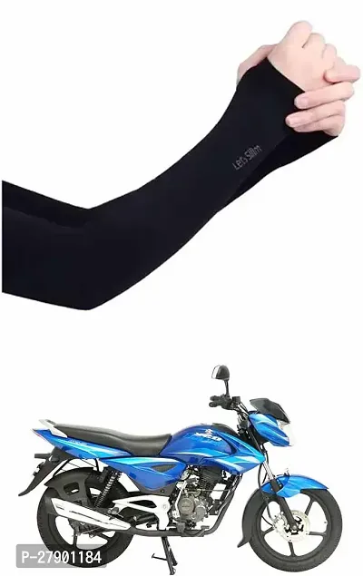 Stylish Breathable and Stretchable Arm Sleeve With Thumb Hole For Bajaj XCD 135-thumb0