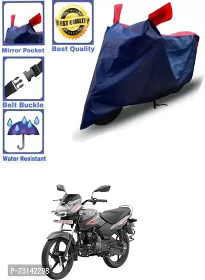 RONISH Waterproof Two Wheeler Cover (Black,Red) For TVS Sport_k83