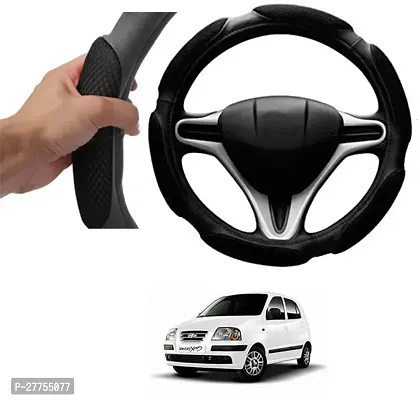 Car Steering Cover Black 6G Skidproof For Hyundai Santro Xing