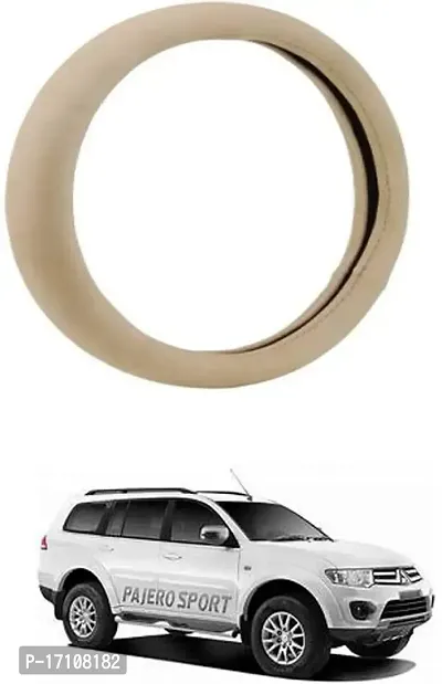 Car Stering Cover Round Beige For Pajero Sport