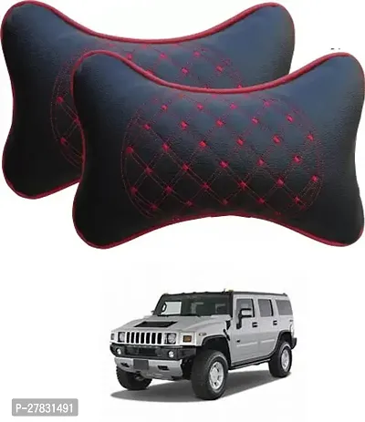 Stylish Car Neckrest Pillow Diamond Print Black For Universal For Car Hummer H2