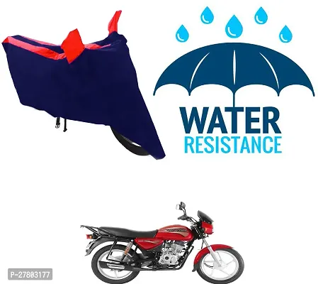 Designer Bike Body Cover Red And Blue For Bajaj Boxer Bm 150