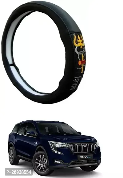 RONISH Exclusive Ring Type Car Steering Wheel Cover (Om Namah Shivay) Black For Mahindra XUV 700