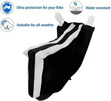 RONISH 100% Water Resistant Black and Silver Two Wheeler Cover for Yo Xplor-thumb1