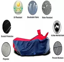 RONISH Waterproof Two Wheeler Cover (Black,Red) For Honda Shine_k69-thumb2