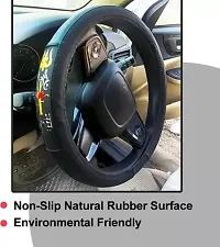 RONISH Exclusive Ring Type Car Steering Wheel Cover (Om Namah Shivay) Black For Universal For Car Ambassador MPFi-thumb2