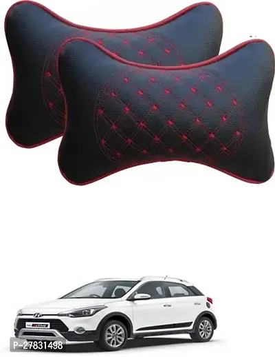 Stylish Car Neckrest Pillow Diamond Print Black For Hyundai i20 Active