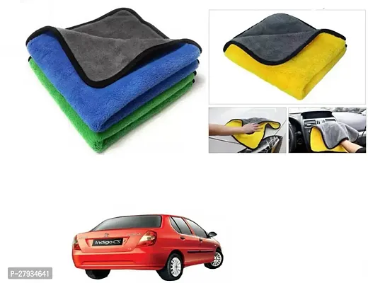 Car Cleaning Microfiber Cloth Pack Of 2 Multicolor For Tata Indigo CS