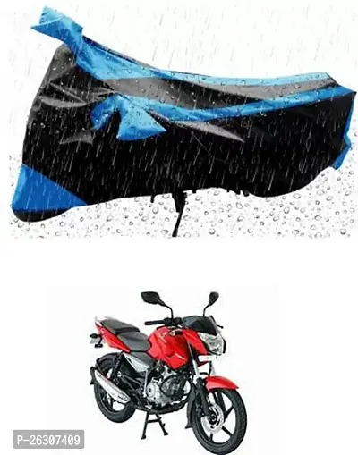 RONISH Two Wheeler Cover (Black,Blue) Fully Waterproof For Bajaj Pulsar