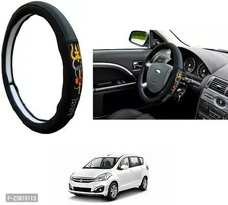 RONISH Exclusive Ring Type Car Steering Wheel Cover (Om Namah Shivay) Black For Maruti Suzuki Ertiga