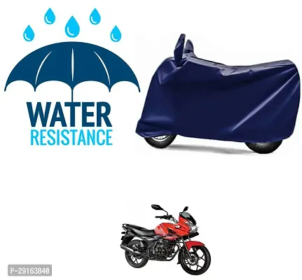 Classic Plain Two Wheeler Cover Blue For Bajaj Discover 150 f