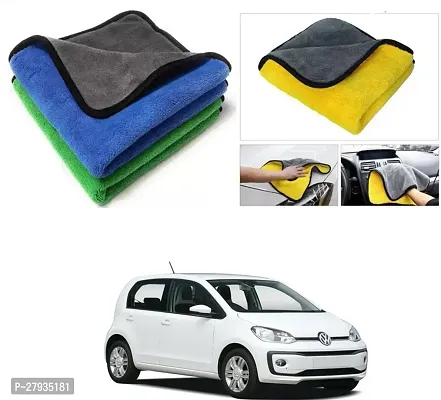 Car Cleaning Microfiber Cloth Pack Of 2 Multicolor For Volkswagen Up