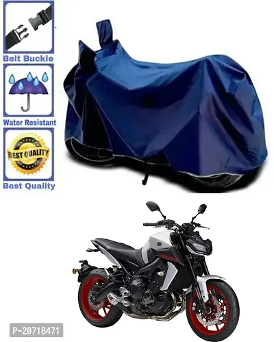 RONISH Waterproof Bike Cover/Two Wheeler Cover/Motorcycle Cover (Navy Blue) For Yamaha MT 9-thumb0