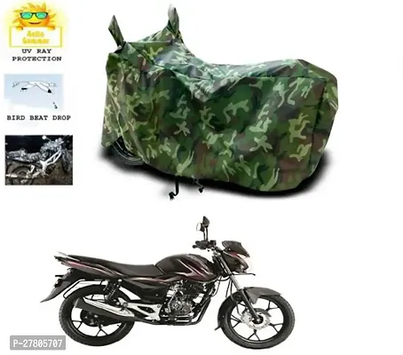 Designer Bike Body Cover Jungle Green For Bajaj Discover 125 Dts-I