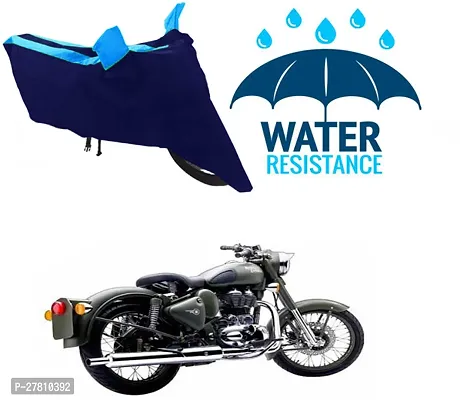 Classic Bike Body Cover Blue For Royal Enfield Battle Green-thumb0