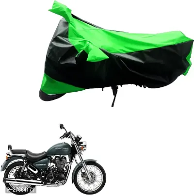 Stylish Green Nylon Royal Enfield Universal For Bike Bike Cover-thumb0