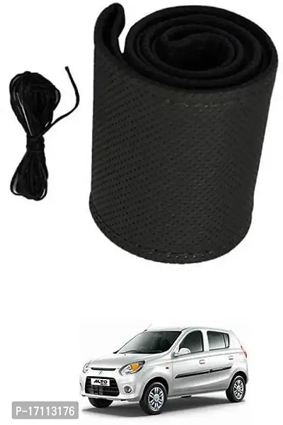 Hand Stiched Black Stering Cover For Alto 800-thumb0