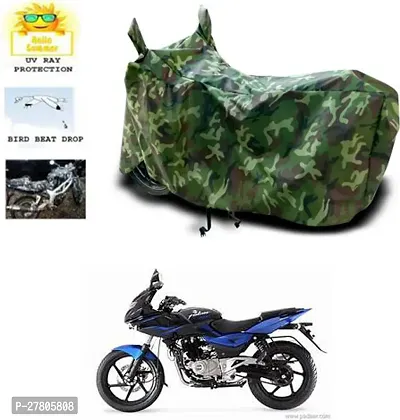 Designer Bike Body Cover Jungle Green For Bajaj Pulsar 220 Dts-I