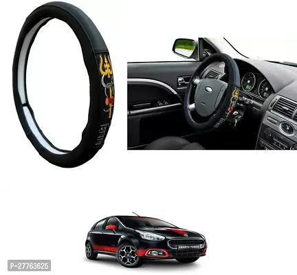 Stylish Car Steering Cover OM NAMAH SHIVAY For Fiat Abarth Punto