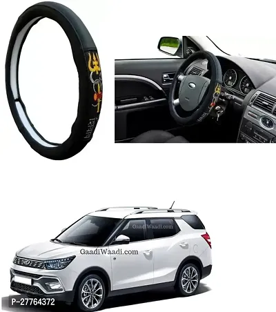 Stylish Car Steering Cover OM NAMAH SHIVAY For Mahindra XUV400-thumb0