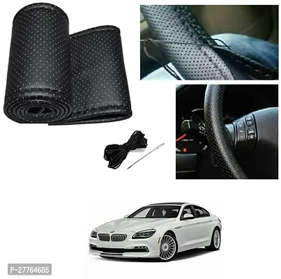 Stylish Car Steering Cover Black Stiching  For BMW Alpina B6