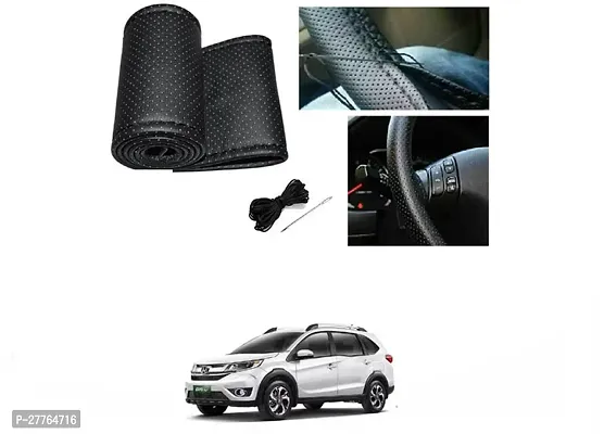 Stylish Car Steering Cover Black Stiching  For Honda BR-V-thumb0