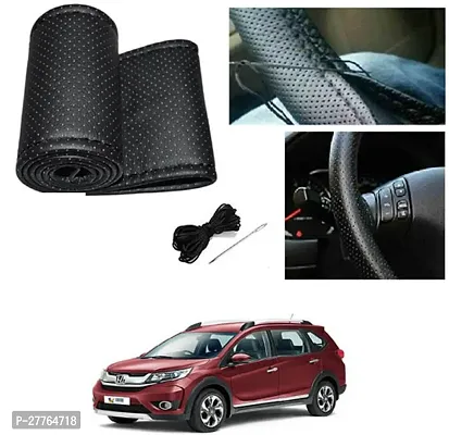 Stylish Car Steering Cover Black Stiching  For Honda BRV