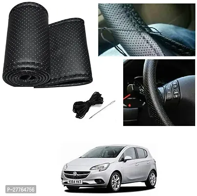 Stylish Car Steering Cover Black Stiching  For Universal For Car Corsa