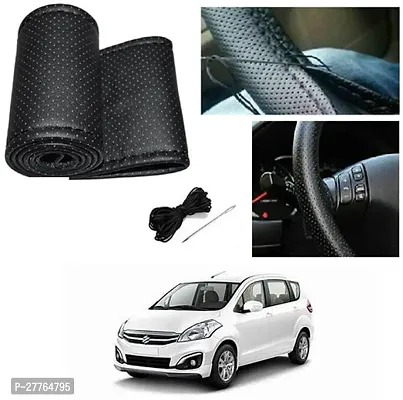 Stylish Car Steering Cover Black Stiching  For Maruti Suzuki Ertiga-thumb0