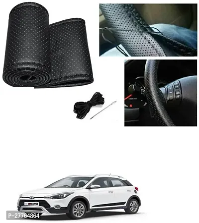 Stylish Car Steering Cover Black Stiching  For Hyundai i20 Active