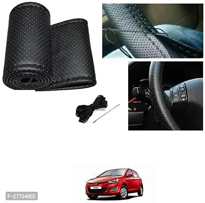 Stylish Car Steering Cover Black Stiching  For Hyundai i20