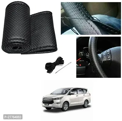 Stylish Car Steering Cover Black Stiching  For Toyota Innova-thumb0