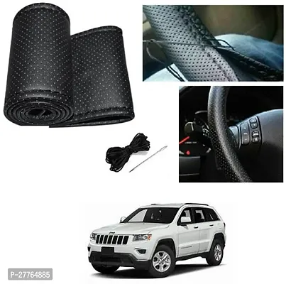 Stylish Car Steering Cover Black Stiching  For Jeep Jeep