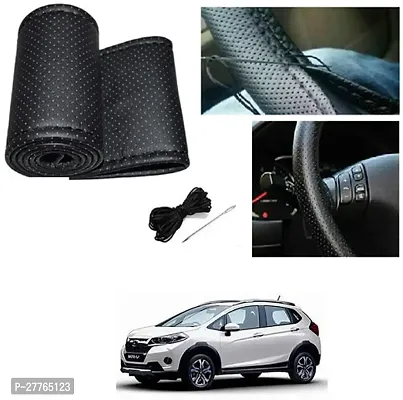 Stylish Car Steering Cover Black Stiching  For Honda WR-V