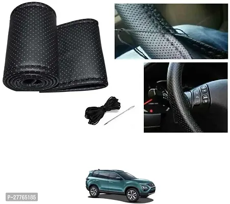 Stylish Car Steering Cover Black Stiching  For Tata Buzzard (Gravitas)