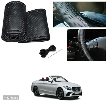 Stylish Car Steering Cover Black Stiching  For Mercedes Benz C-Class Cabriolet