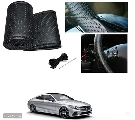 Stylish Car Steering Cover Black Stiching  For Mercedes Benz C-Coupe