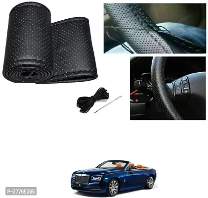 Stylish Car Steering Cover Black Stiching  For Rolls Royce Dawn