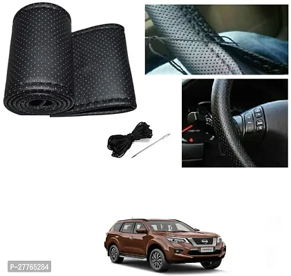 Stylish Car Steering Cover Black Stiching  For Nissan Terra-thumb0