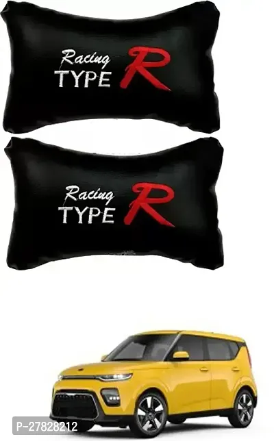 Comfortable Car Neckrest Pillow Type-R Print Black For Kia Soul Ev