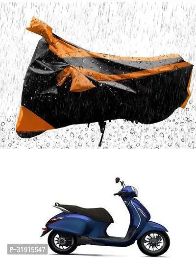 Protective Water Proof And Dustproof Polyester Two Wheeler Bike Cover For Bajaj Chetak-thumb0