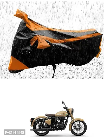 Protective Water Proof And Dustproof Polyester Two Wheeler Bike Cover For Royal Enfield All Bike Models-thumb0